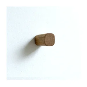 Colgador de pared minimalista de madera de encino natural, 8x2.5 cm