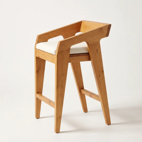 Banco para barra con asiento tapizado